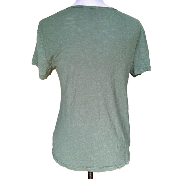 COMUNE sz S Malibu V-Neck Modal Knit T-Shirt in Dark Green - Picture 2 of 5